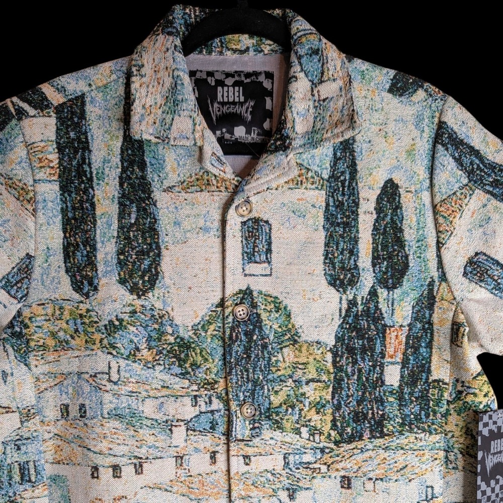 NEW Rebel Vengeance Tapestry Jacket M Jacquard Wearable Art KIRCHE IN CASSONE